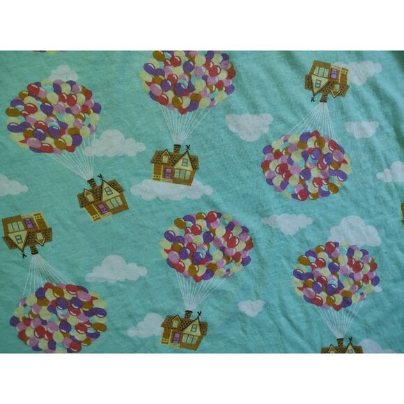Pixar Up Sleepwear Shirt Blue Balloon Disney Cap Sleeve Colorful Kids XL 16-18 - Picture 3 of 7